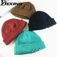 men women fashion knitted hats boy cap harajuku beanie spring retro brimless baggy melon cap cuff docker accessories