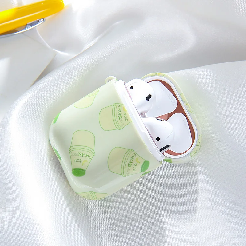 Чехол для наушников Airpods с изображением листьев цветка Catton для наушников Bluetooth, защитный чехол для наушников, аксессуары для Apple Airpods