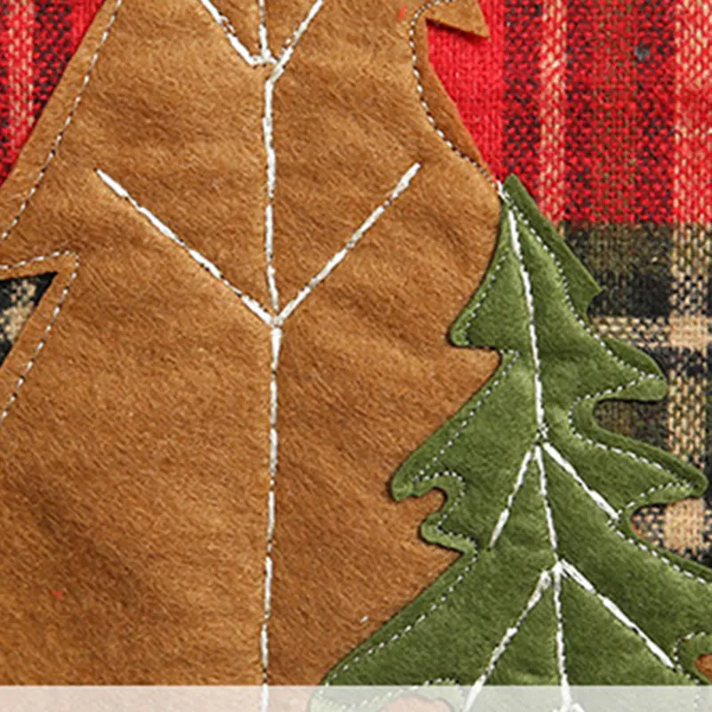 Юбка для рождественской елки в красную клетку украшения рождественские дома