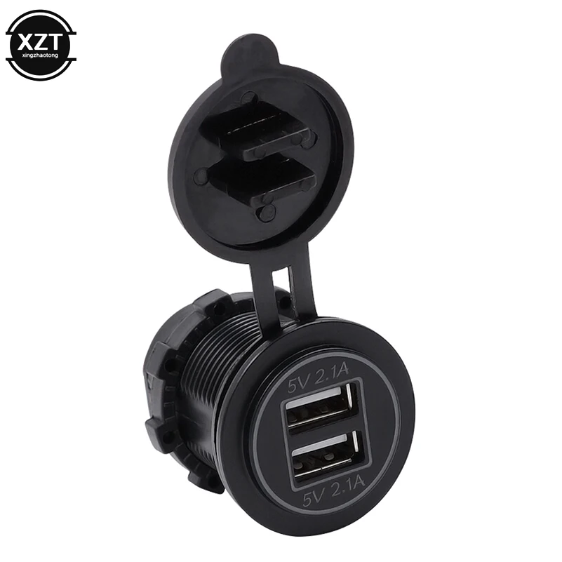 Универсальный автомобильный прикуриватель Зарядное устройство usb-устройство для DC12V-32V Водонепроницаемый Dual USB Зарядное устройство 2 Порты Мощность разъем 5В 2.1A/2.1A