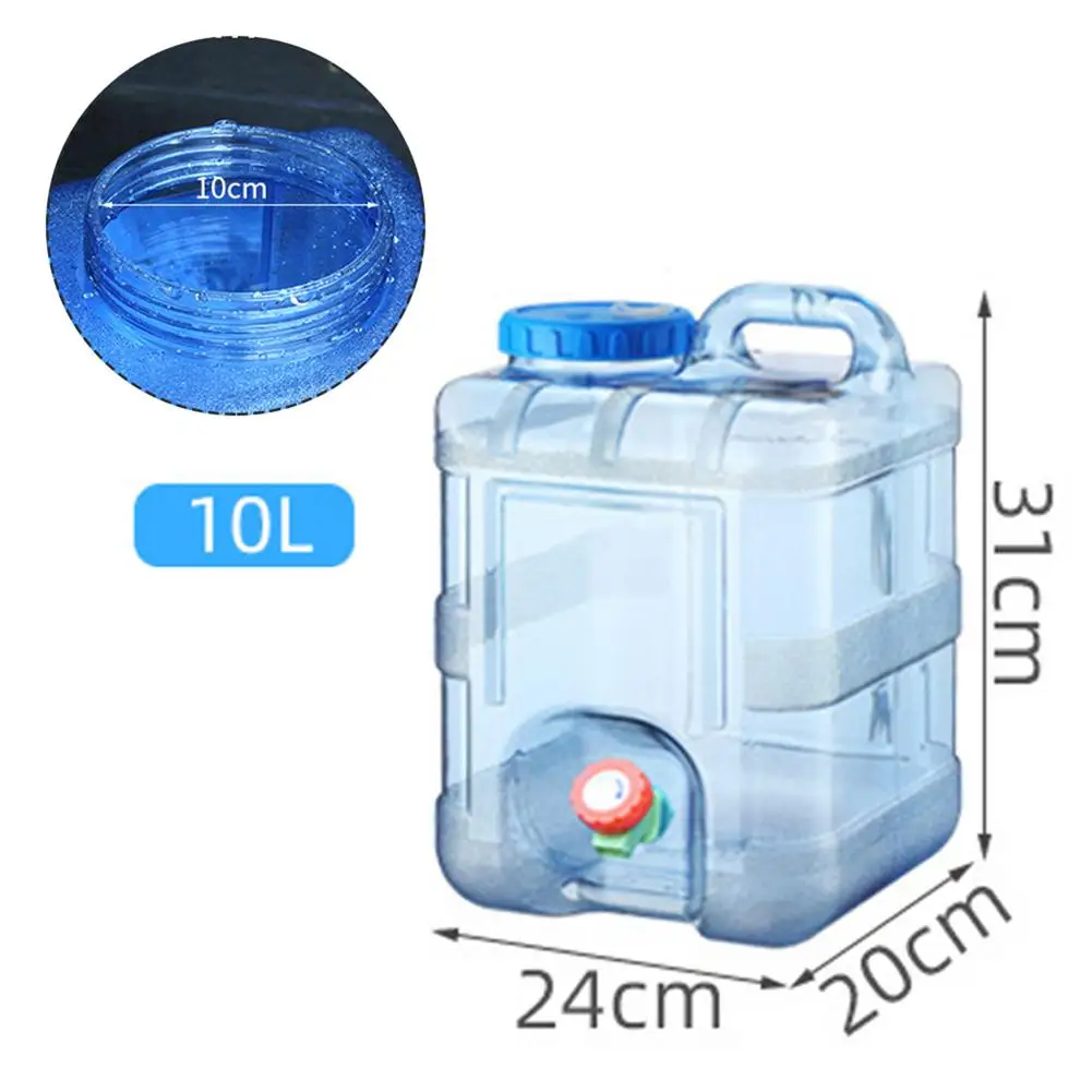 

10L Large Capacity Water Bucket Outdoor Water Container Portable Driving Wateater Bucket Drinking Water Pitcher Dispenser