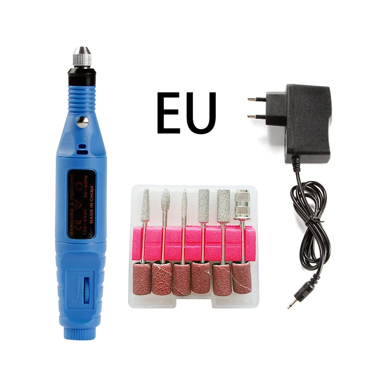 Электрический аппарат для маникюра USB кабель для удаления кутикулы Гель инструмент для ногтей фрезерные сверла шлифовальные фрезы педикюрный станок - Цвет: GJ1451BEU
