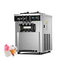 high quality 110v 220v commercial electric desktop soft ice cream machine table standing three flavors ice cream cone maker