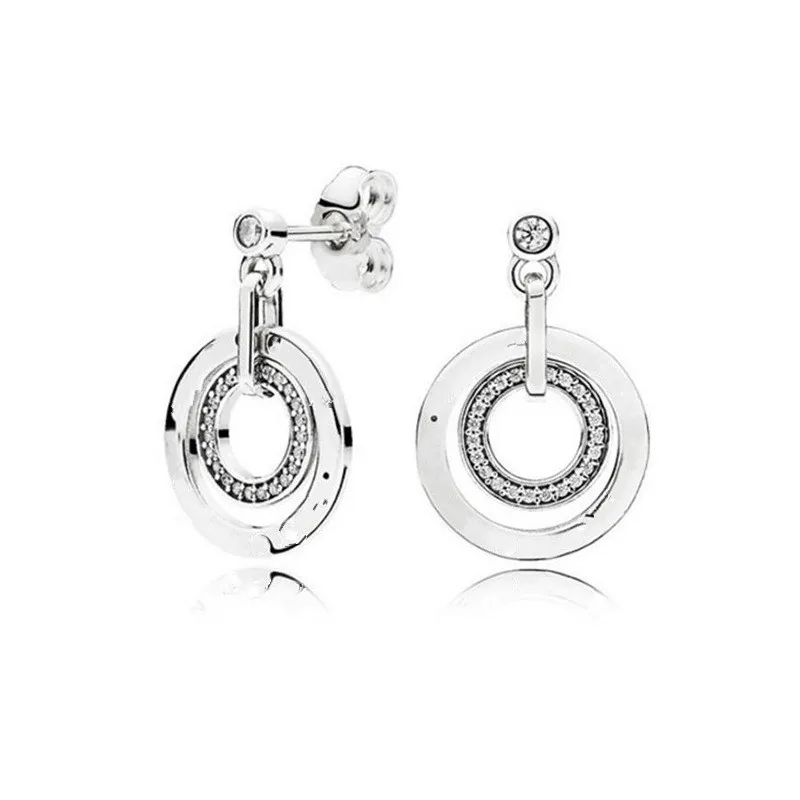 Серьги из серебра 925 пробы с логотипом на английском языке европейские и