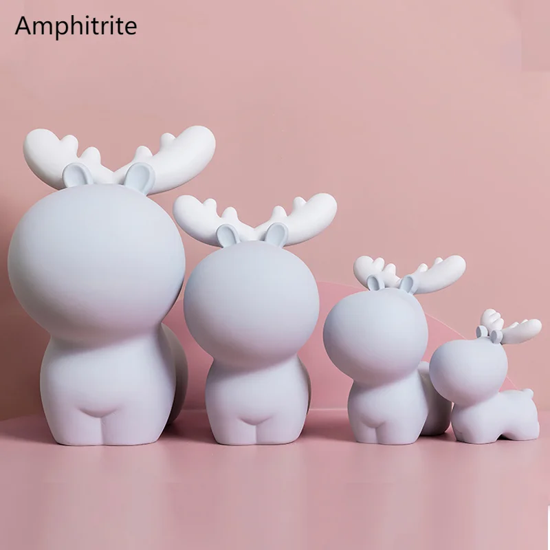 

Beautiful Resin Elk Sparrow Pig Safe Money Box Savings Fawn Sparrow Pigs Children Bank Child Cash Coin Storage Box High Quality