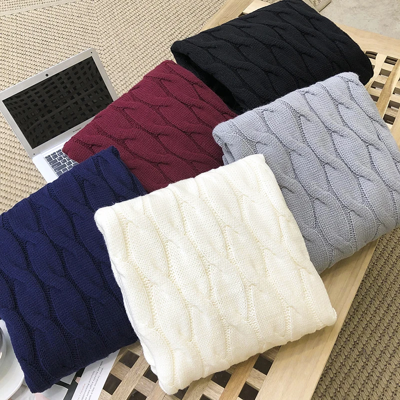 Свитер с высоким воротом Мужской пуловер вязаные свитера теплая вязаная одежда