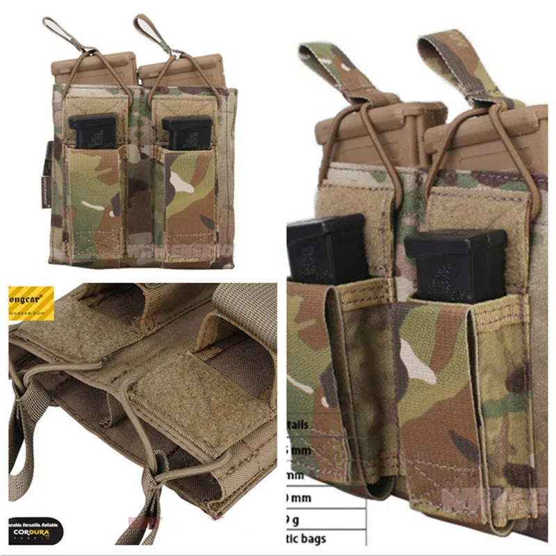 

Tactical Double Pistol Magazine Pouch Handgun Mag Pouch For GLOCK, M1911, 92F, 40mm grenades, etc 5.56 Double/Single