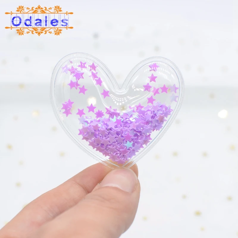 30 шт./лот 50 мм нашивки с подкладкой в форме сердца мягкие блестки аппликации виде