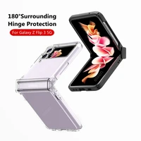 full protection hinge coverage case for samsung galaxy z flip 3 5g ultra slim transparent protective cover for galaxy z flip3