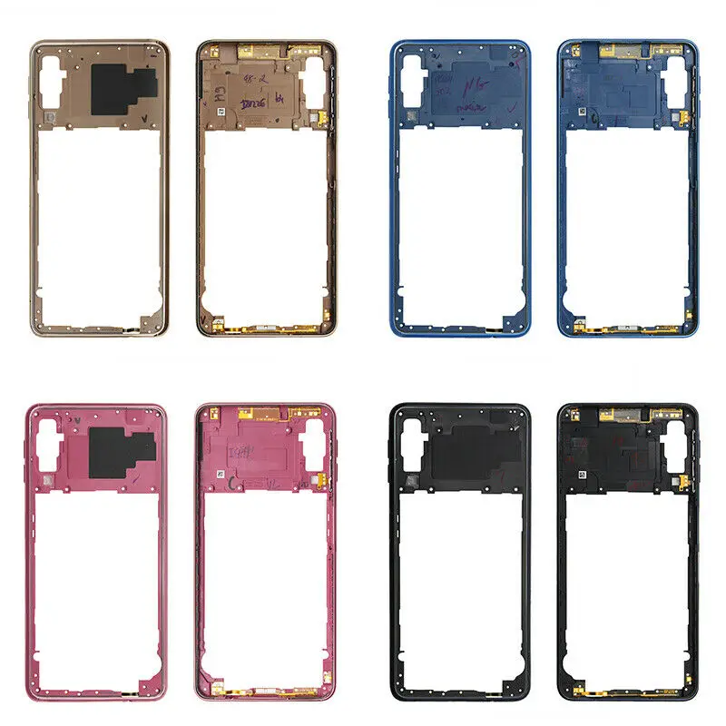 

For Samsung Galaxy A7 2018 SM-A750 Black/Blue/Gold/Pink Color Rear Back Housing Frame Middle Plate Frame