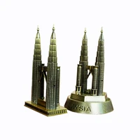 twin towers model metal home decoration accessories crafts building model decoration travel souvenir statuette birthday gift