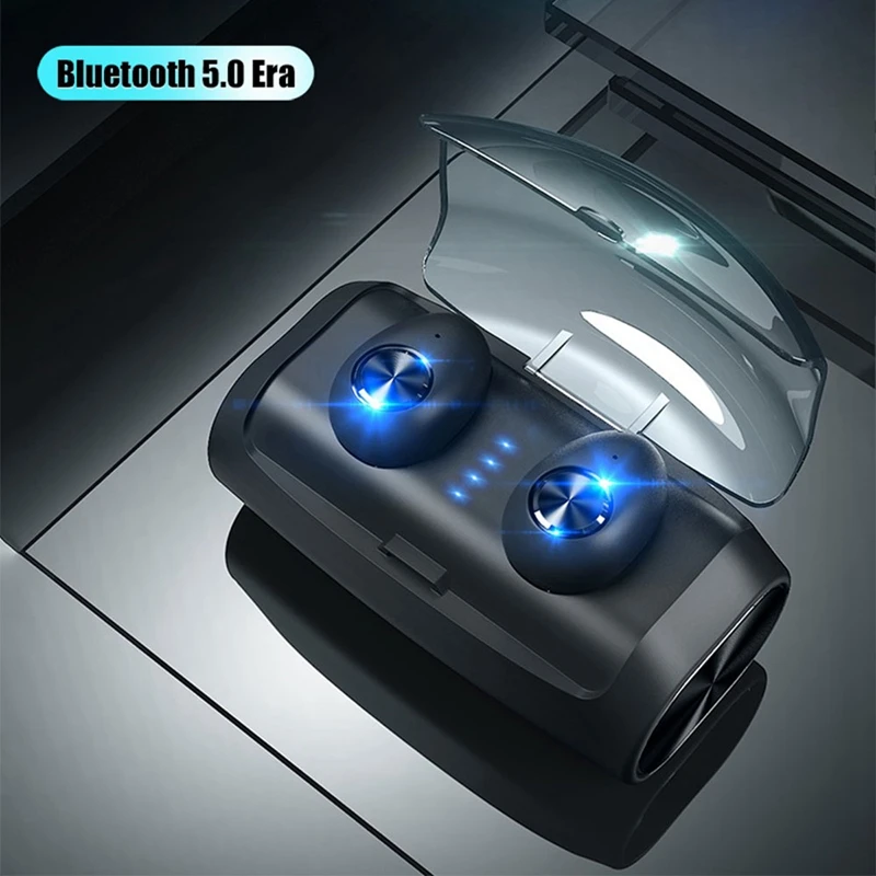 V6 TWS Bluetooth 5 0 Наушники Беспроводные спортивные наушники Handsfree Control шумоподавляющие