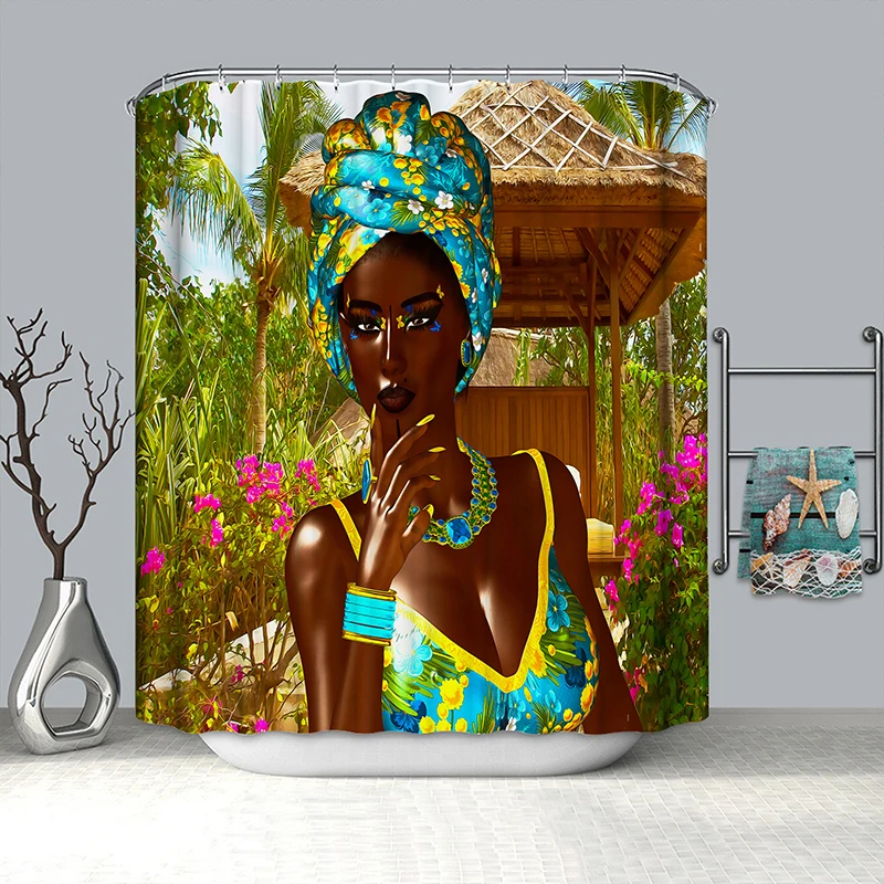 

Занавеска для душа cortina душевая из полиэстера, занавеска для ванной комнаты в африканском стиле, Прямая поставка, занавеска для душа