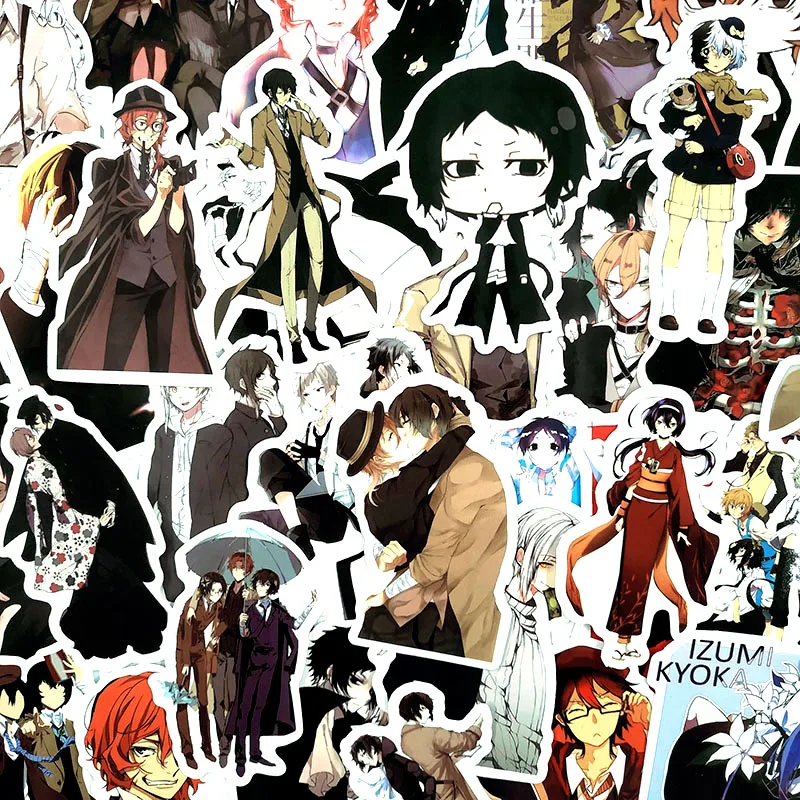 50 шт./упак. граффити наклейки Bungou бродячие собаки японский мультфильм для багажа