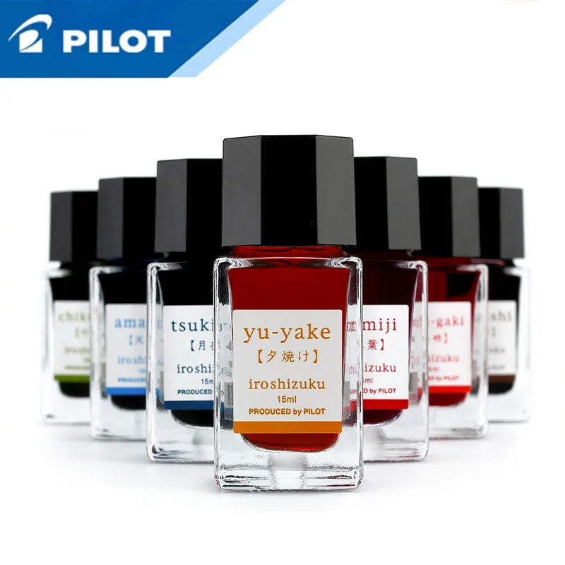 1pcs Japan Pilot Color Shizuku Ink INK-15 Gradient Color Iroshizuku Student 24 Color Vial 15ML Non-carbon Fountain Pen Color Ink