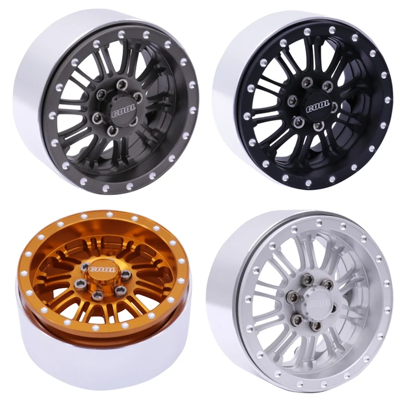 

4Pcs CNC Alloy 2.2Inch Wheel Hub Rim Beadlock for 1/10 RC Crawler Car Axial SCX10 RR10 Wraith 90048 Traxxas TRX4