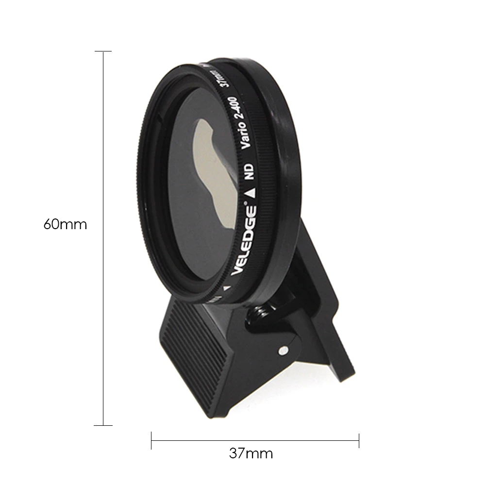 

37mm Clip-on ND 2-400 Adjustable Neutral Density Phone Camera Lens Filter
