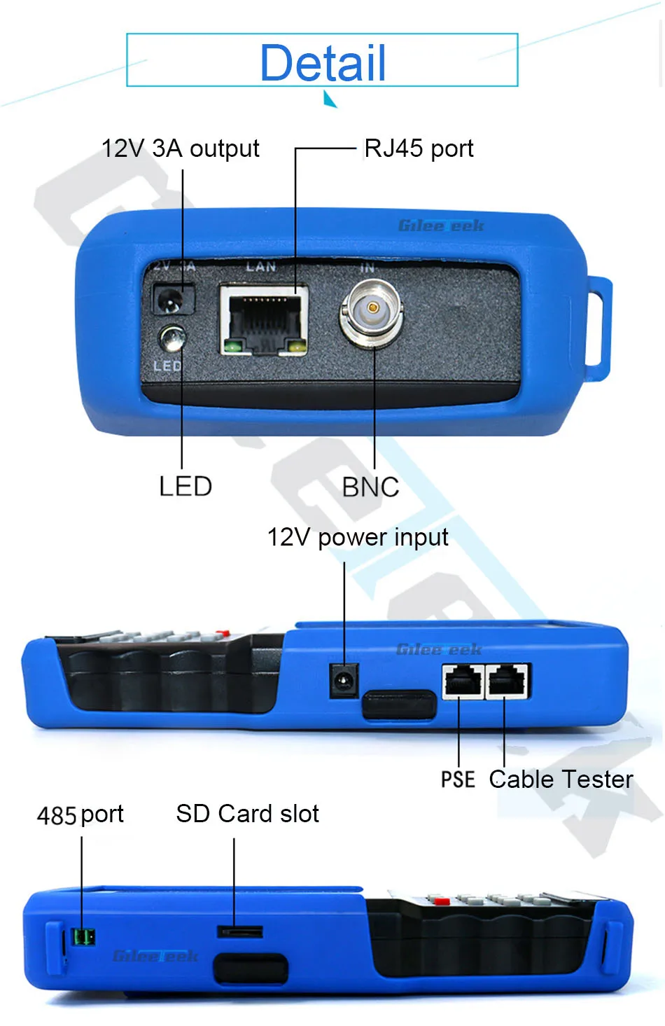 IPC-9310S H.265 4K IP тестер систем Скрытого видеонаблюдения с дисплеем AHD CVI TVI аналоговая CVBS камера тестер с кабелем трекер/wifi/Быстрый ONVIF/12V3A POE