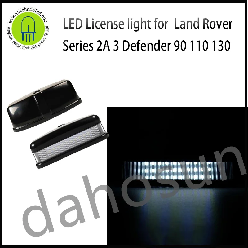 1Pcs Dahousn LED License Plate Light Bulbs OEM Fit For Land Rover Defender 90 110 1990-2016 White Rear Number Tail Lamp