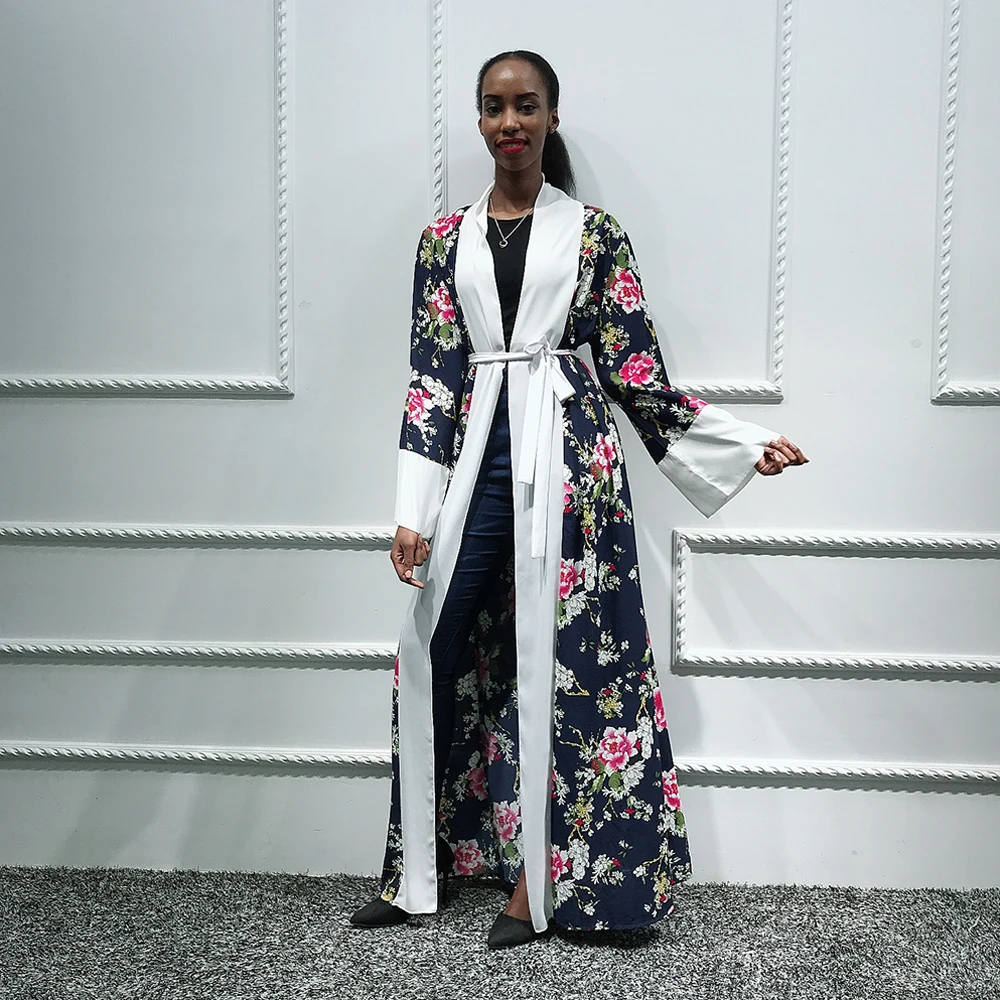 Хиджаб мусульманское платье Женское пальто абайя кимоно кардиган одежда в