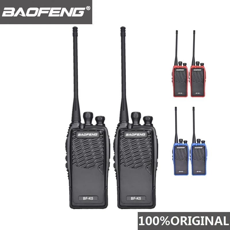 

2 шт. 100% Оригинал Baofeng Радио Comunicador BF-K5 иди и болтай Walkie Talkie “иди и отель портативный трансивер Cb радио K5 Ham Радио Woki Токи