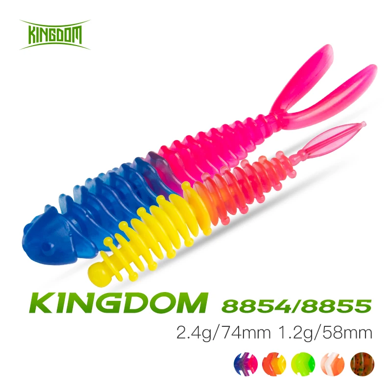 Мягкие рыболовные приманки Kingdom Worm 58 мм 74 гибкая силиконовая плавающая приманка