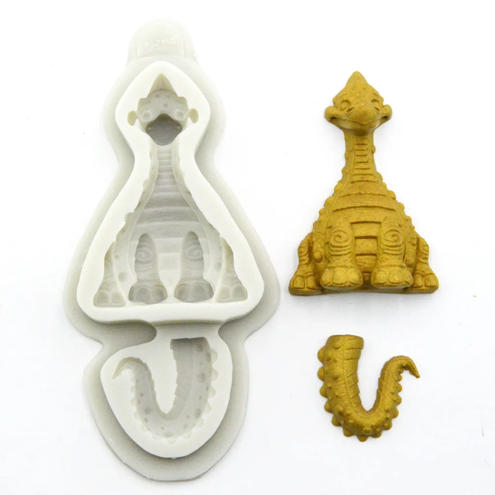 Новый 3D DIY динозавр торт Силиконовая форма помадка кружева плесень день рождения