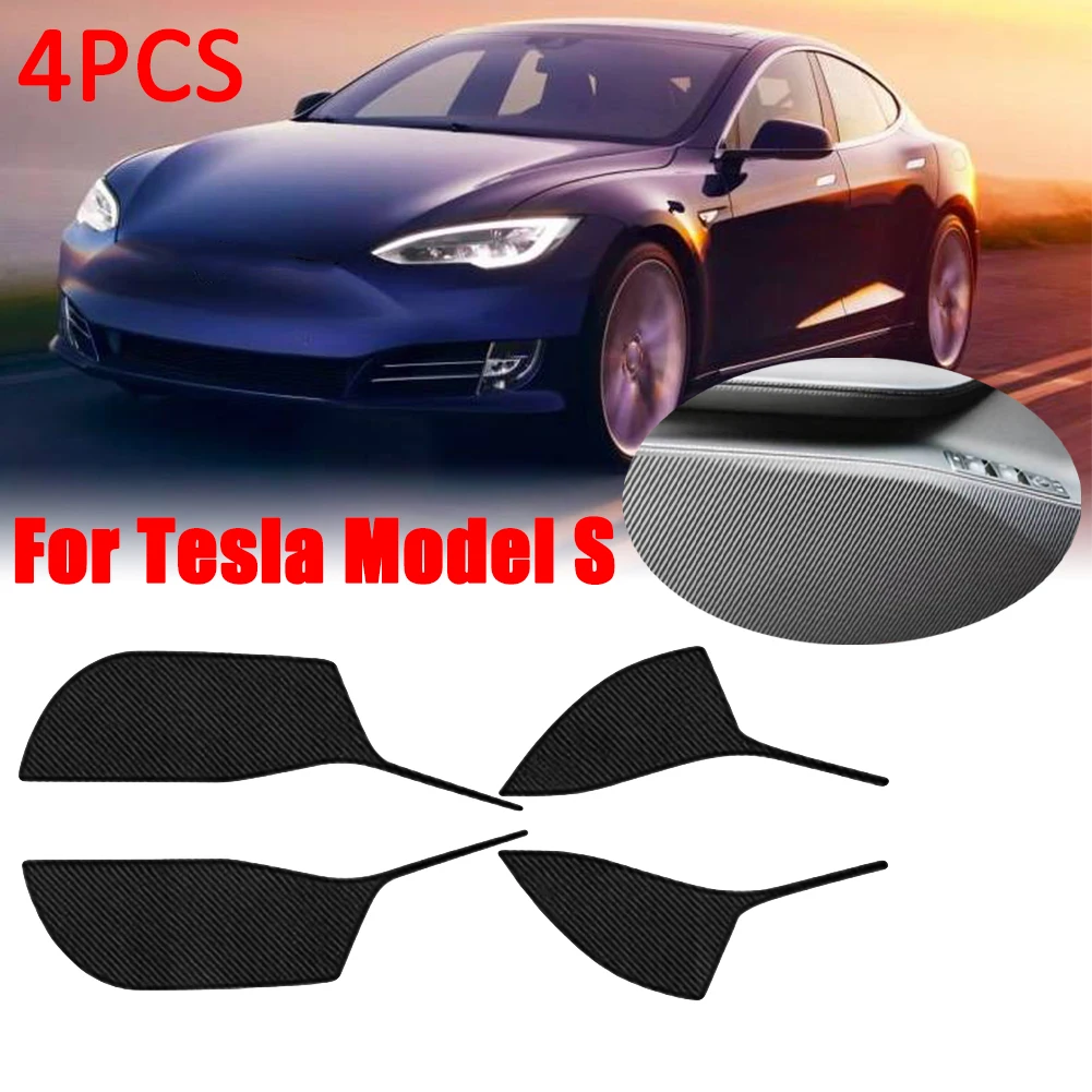 Car PVC Carbon Fiber Anti-Kick Pad Protector Mat Cover Sticker For Tesla Model S | Автомобили и мотоциклы