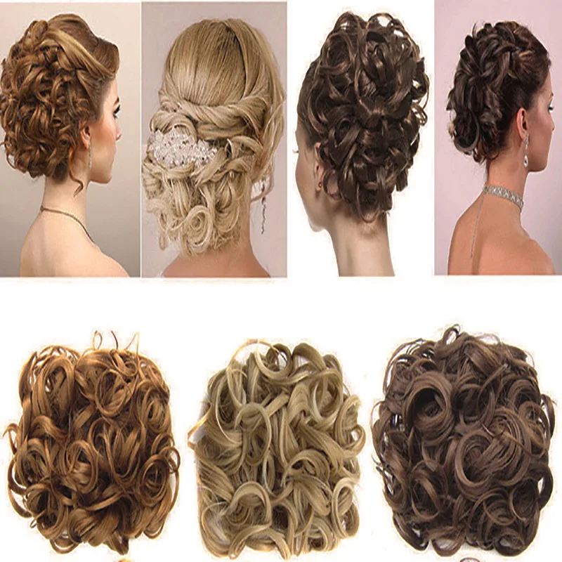 Женский пучок для волос Buqi синтетический Эластичный гребень наращивания парик