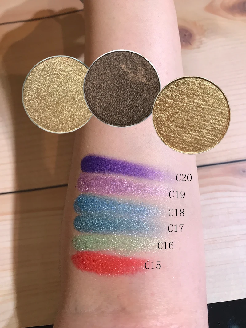 Цветные салонные тени для век сделай сам пудра макияжа один пигмент яркие