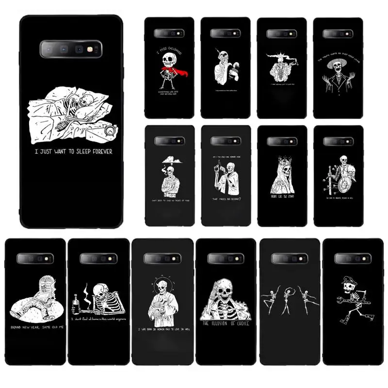 

Babaite Funny Skeleton Man Phone Case for Samsung S10 21 20 9 8 plus lite S20 UlTRA 7edge