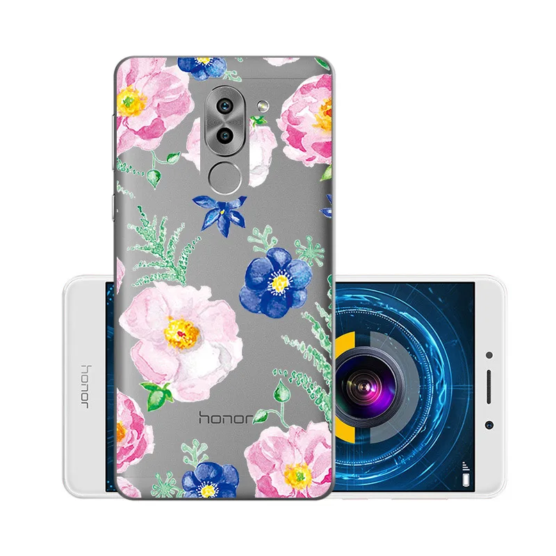 W040 Мягкий чехол из ТПУ, чехлы для huawei Honor 6X, силиконовый прозрачный чехол для huawei GR5, BLL-L21 BLN-AL10 Honor6X mate 9 Lite - Цвет: W040