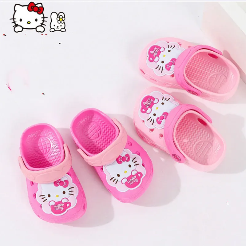 Anime Cat Baby Kids Sandals Toddler Infant Kids Little Girls Princess Closed Toe Shoes Summer Cute Sandals Slip-on EVA Walkers enlarge