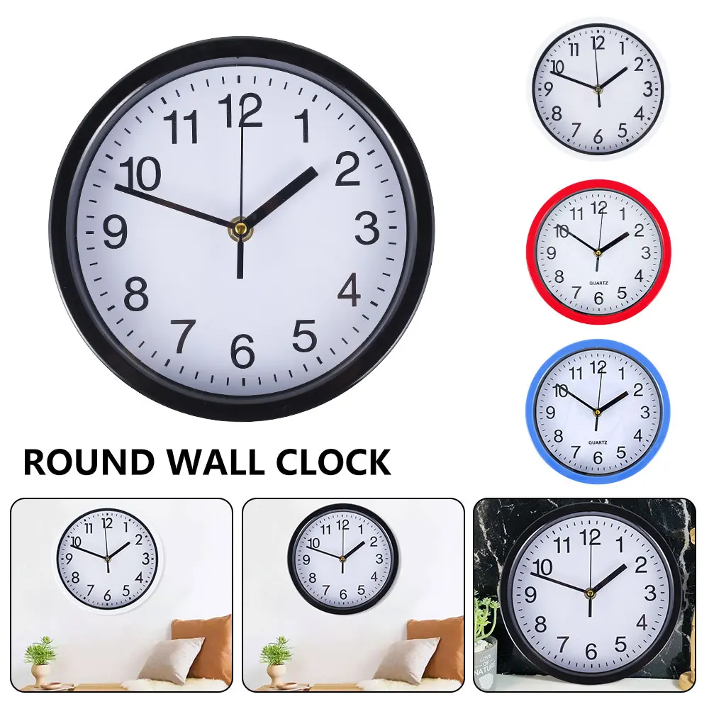 

2021 New Silent Round Wall Clock 8 Inch Classic Vintage Round Wall Clock Battery Operated for Living Room Home Bedroom Kitchen