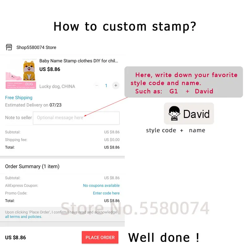 Персонализированный детский штамп QITA с изображением животных DIY для детей печать