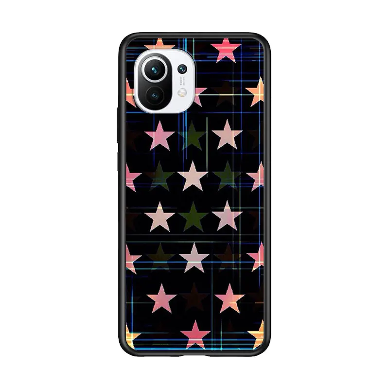

Shining stars for Xiaomi Mi 11 10T Note 10 Ultra 5G 9 9T SE 8 A3 A2 A1 6X Pro Play F1 Lite 5G Black Phone Case