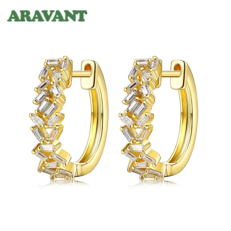 925 серебряные 18K Золотые круглые серьги-кольца для женщин модные ювелирные