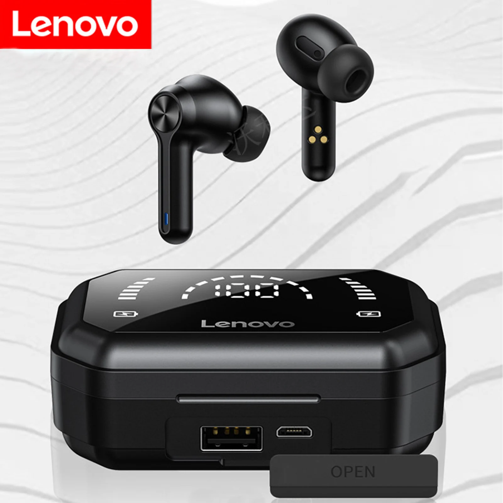 Беспроводные наушники Lenovo LP3 Pro TWS Bluetooth 5 0 с микрофоном цифровым дисплеем
