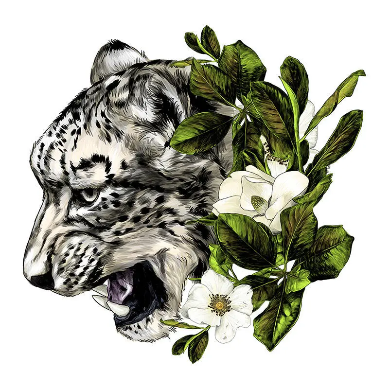 

Car Decal animal cartoon handsome tiger head portrait sticker scratch shielding decoration waterproof sunscreen cars sticker