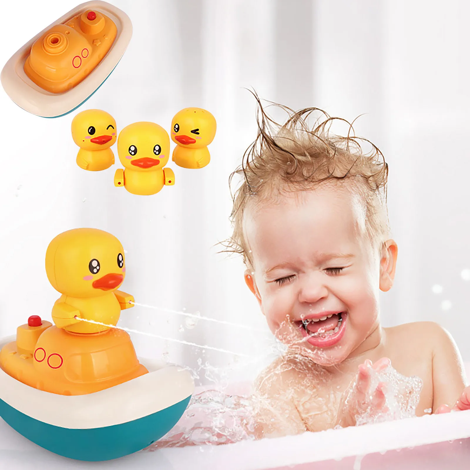 

Baby Bath Toys Ducks Toys 3 Spray Modes Floating Bathtub Sprinkler For Toddlers Juguetes Para Niños Brinquedos Infantil