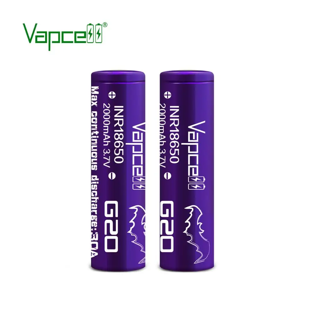 Бесплатная доставка оригинальный Vapcell G20 18650 2000mah 30A аккумулятор переобмотки H20 3 7 V