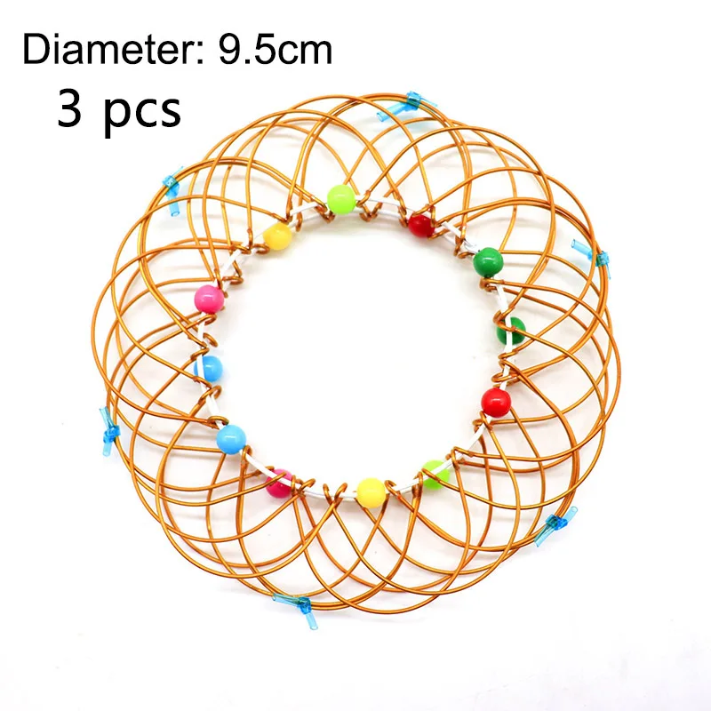 

9.5CM Metal Kids Gifts Adults/Children Magic Hoop Toys Home Ornaments Decompression Toy Changeable Flower Basket