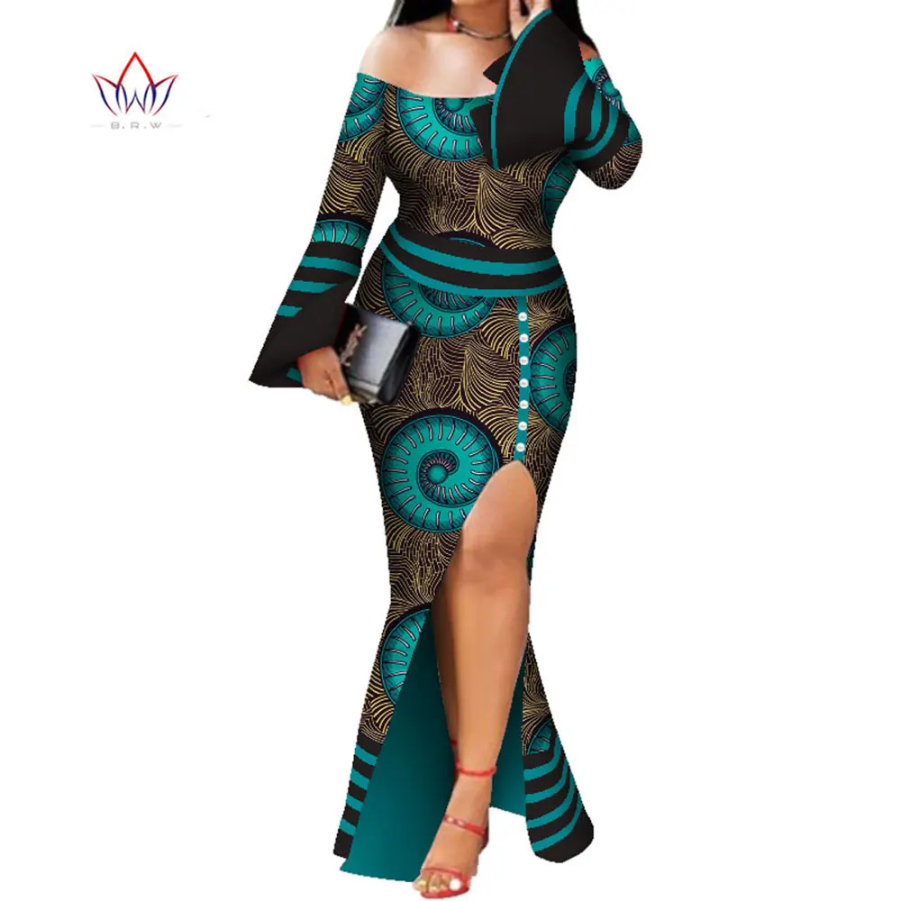 Платья с длинным рукавом для женщин вечерние свадебные повседневные Дашики