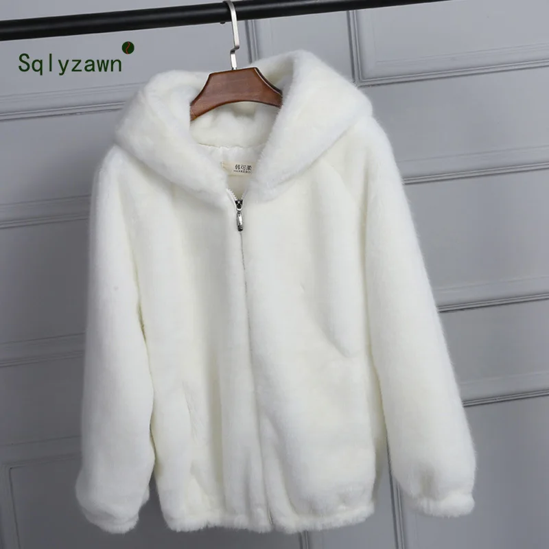 Мягкая женская зимняя повседневная теплая плюшевая Меховая куртка модель 2019
