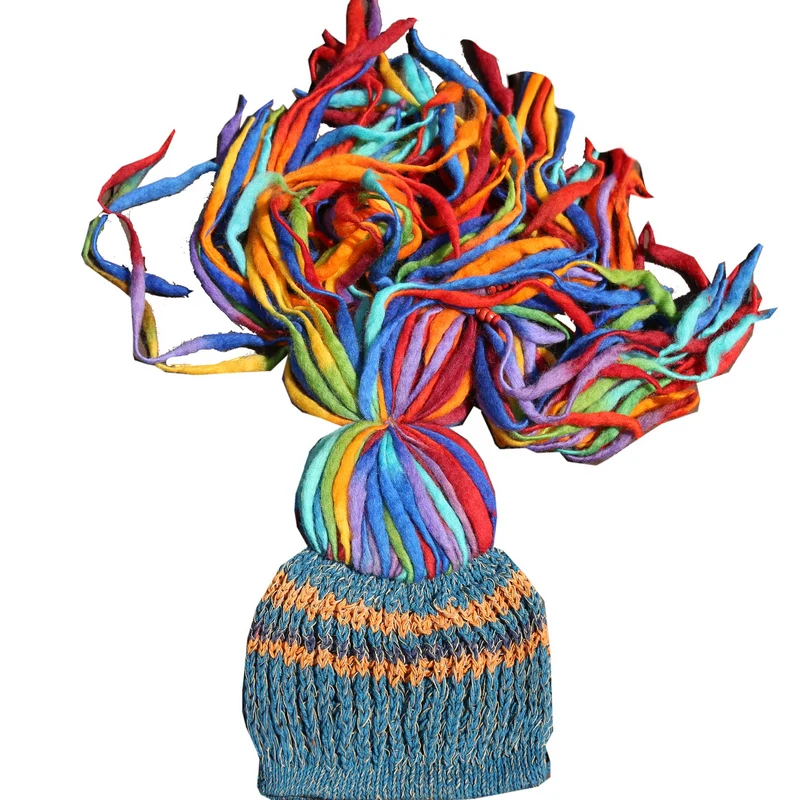 TIYIHAILEY шерстяные зимние теплые шапки ручной работы женские красочные черепа с