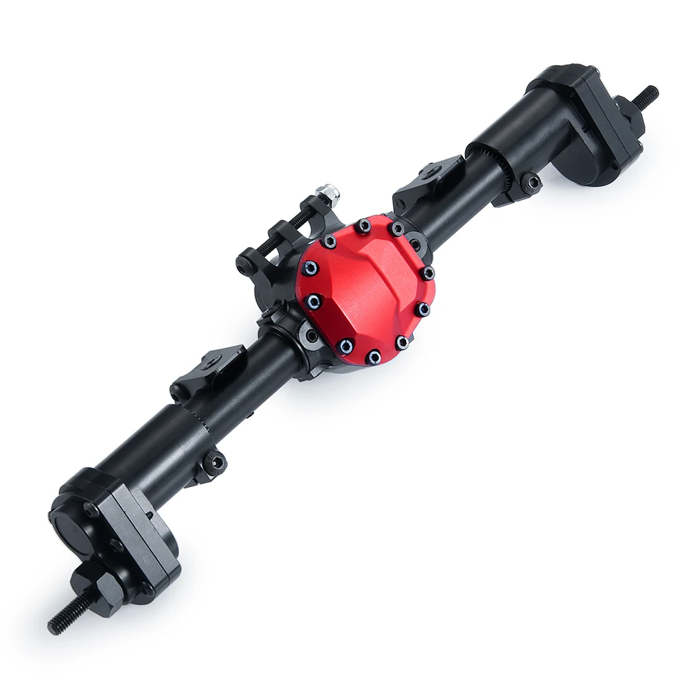 YEAHRUN-eje delantero/trasero para Axial SCX10 II 90046 90047 1/10 RC Crawler, accesorios de actualizaci&oacute;n de coche, CNC, aleaci&oacute;n de Metal-4