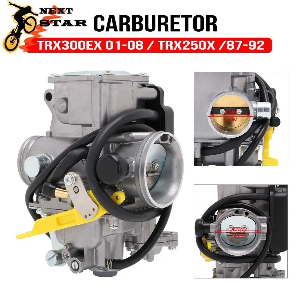 

Motorcycle Flat Slide Carburetor Carburador With Power Jet For HONDA TRX300EX TRX 300 EX 2001-2008 TRX250X 250X 250 1987-1992