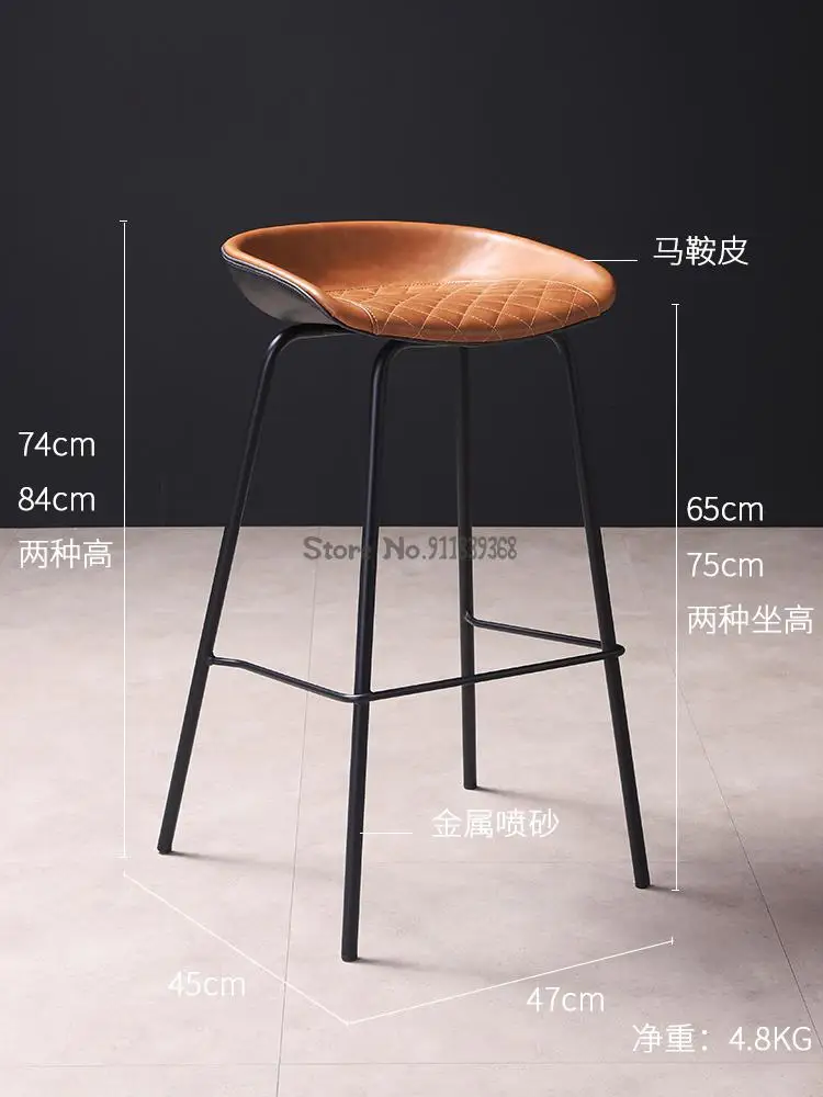 Американский металлический барный стул европейская спинка высокий легкое