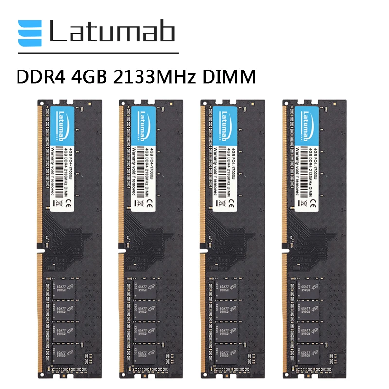 

Latumab DDR4 RAM 4GB 8GB 16GB 2133MHz Desktop Memory PC4-17000U 288Pin DIMM 1.2V Memoria RAM DDR4 Module