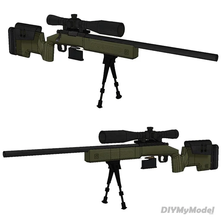 

Снайперская винтовка DIYMyModeI M40-A3, модель из бумаги 3D не может запустить